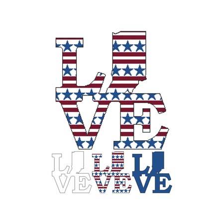 Patriotic Love Indiana by Cross Stitch Wonders