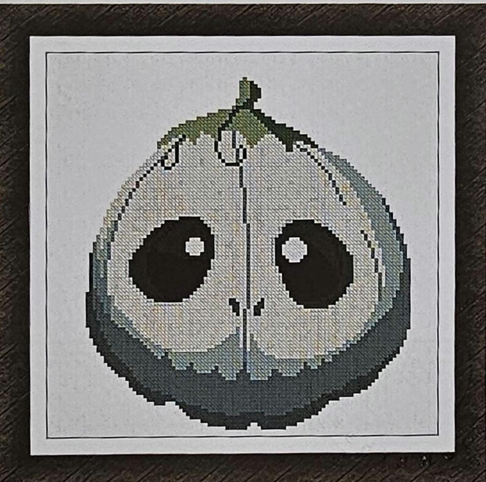 Pumpkin Skull Cross Stitch Pattern: Halloween Jack Design