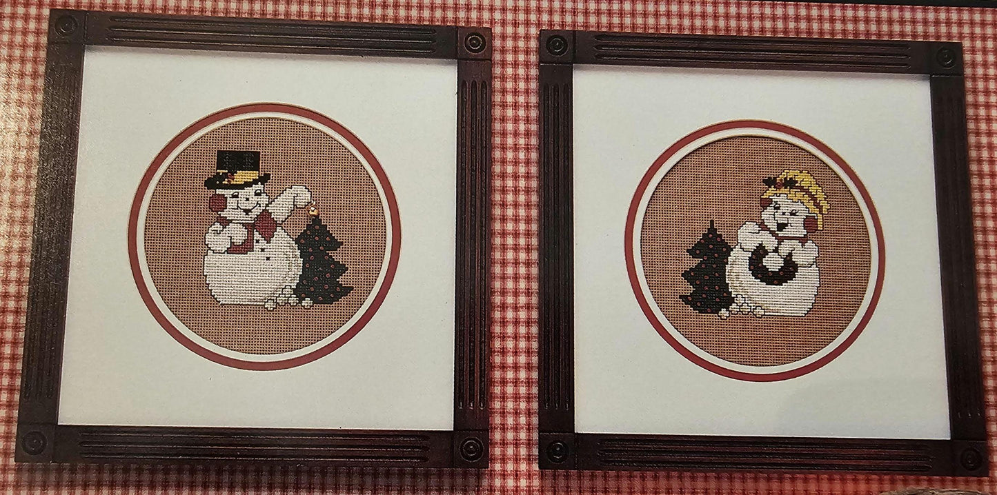 Christmas with Frosty Vintage Cross Stitch Pattern