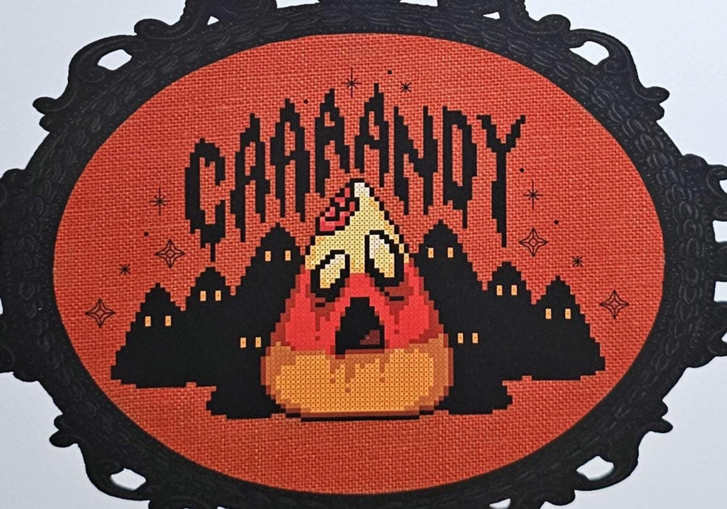 Candy Corn Zombies Cross Stitch Pattern - The Witchy Stitcher (Hard Copy Pattern)