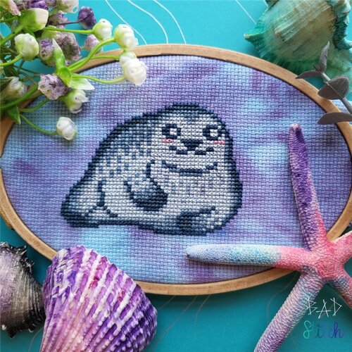 Chonky Seal by BAD Stitch Cross Stitch Pattern