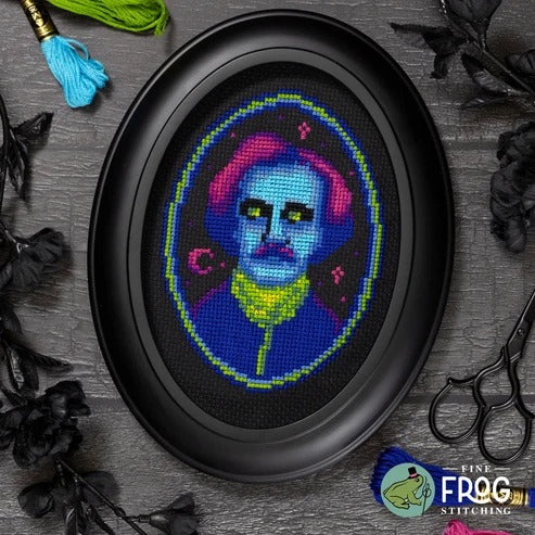 Edgar Allen Glow By Fine Frog Stitching