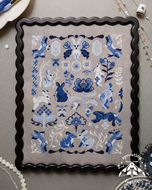 Delft Bunnies by Sprouting Lupine