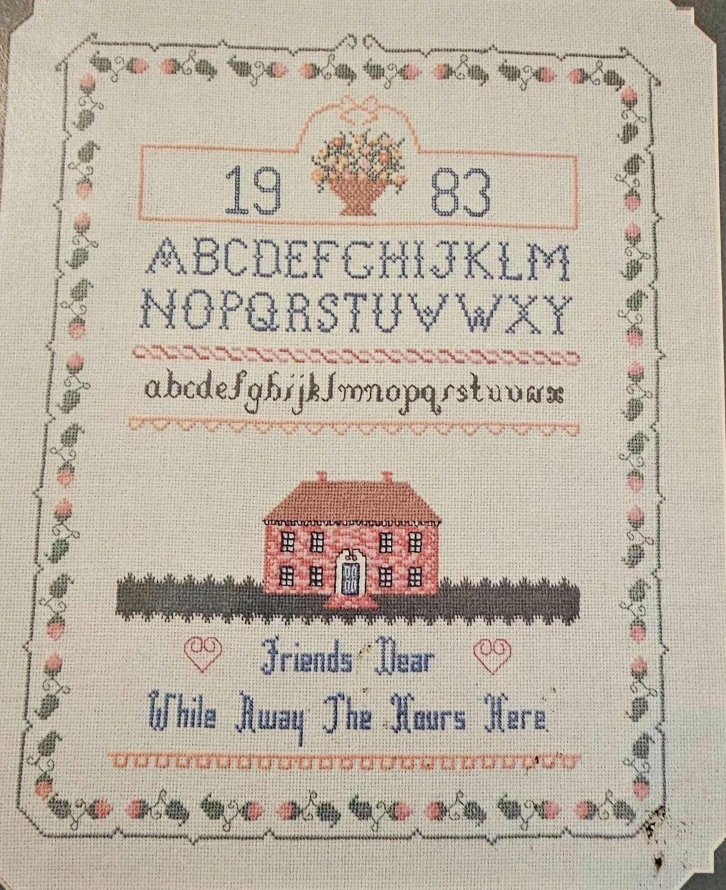 A Country Sampler Vintage Cross Stitch Pattern