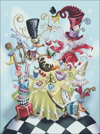 Festive Mad Hatter by Charting Creations