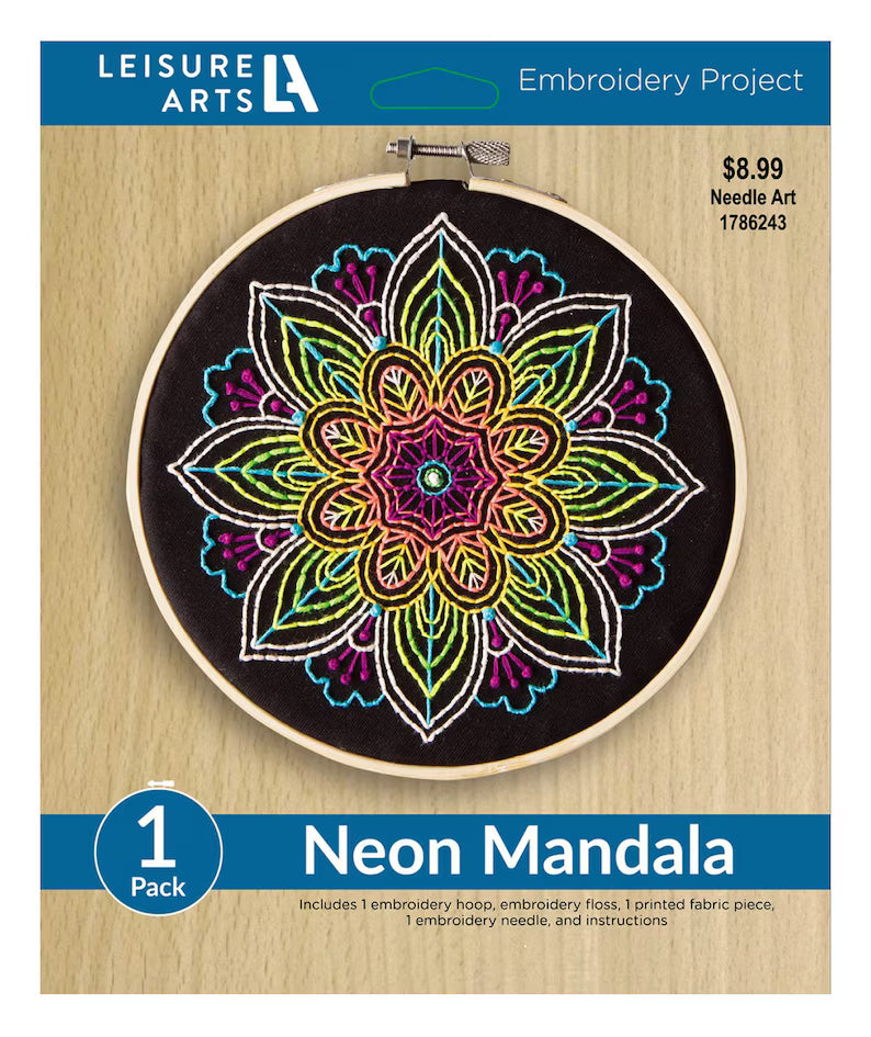 Neon Mandala Kit by Leisure Arts