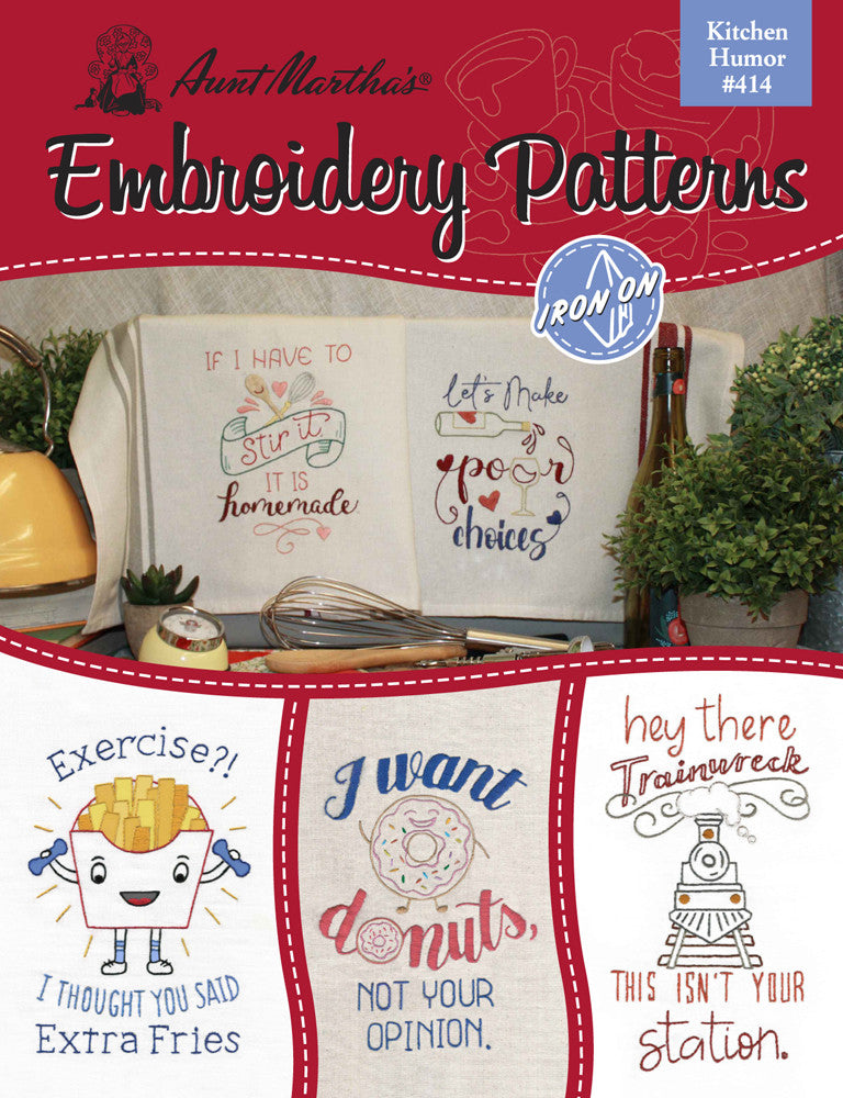 Aunt Marthas Embroidery Transfer Pattern - Humor
