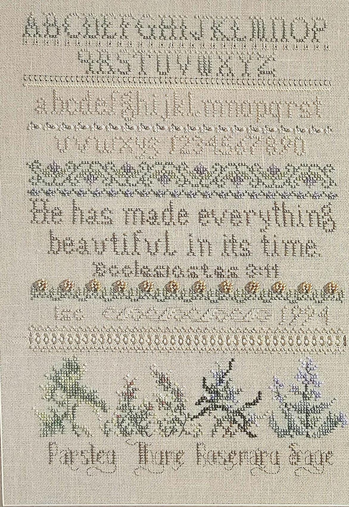 Herb Sampler Vintage Cross Stitch Pattern