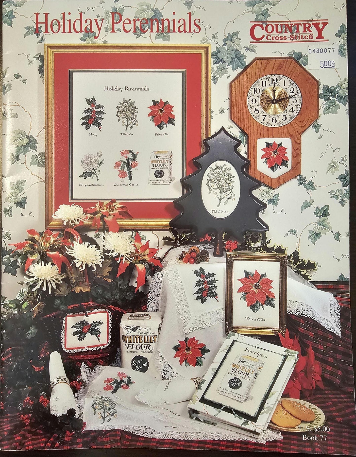 Holiday Perennials Vintage Cross Stitch Pattern