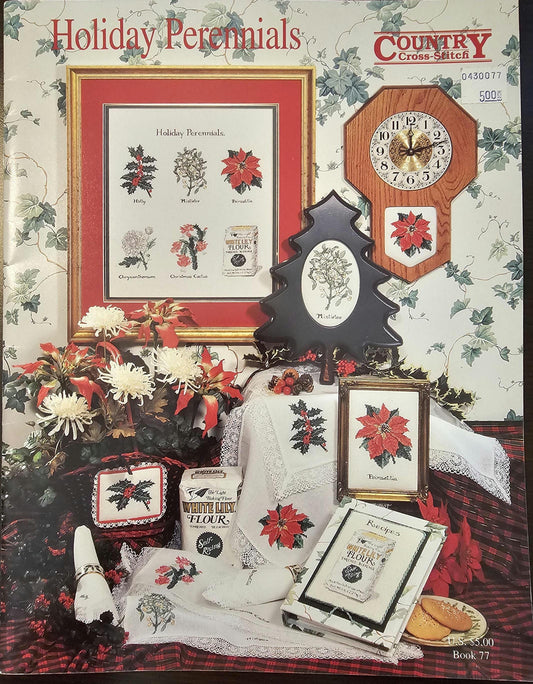 Holiday Perennials Vintage Cross Stitch Pattern