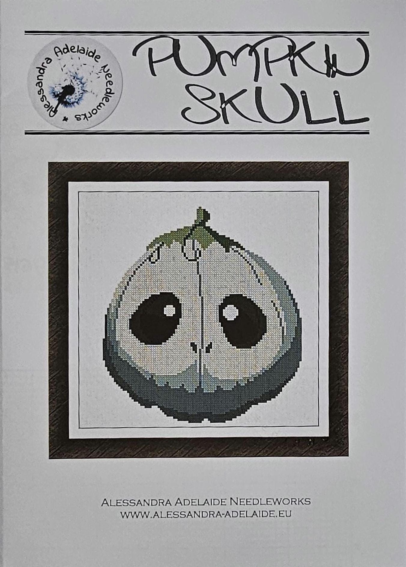 Pumpkin Skull Cross Stitch Pattern: Halloween Jack Design