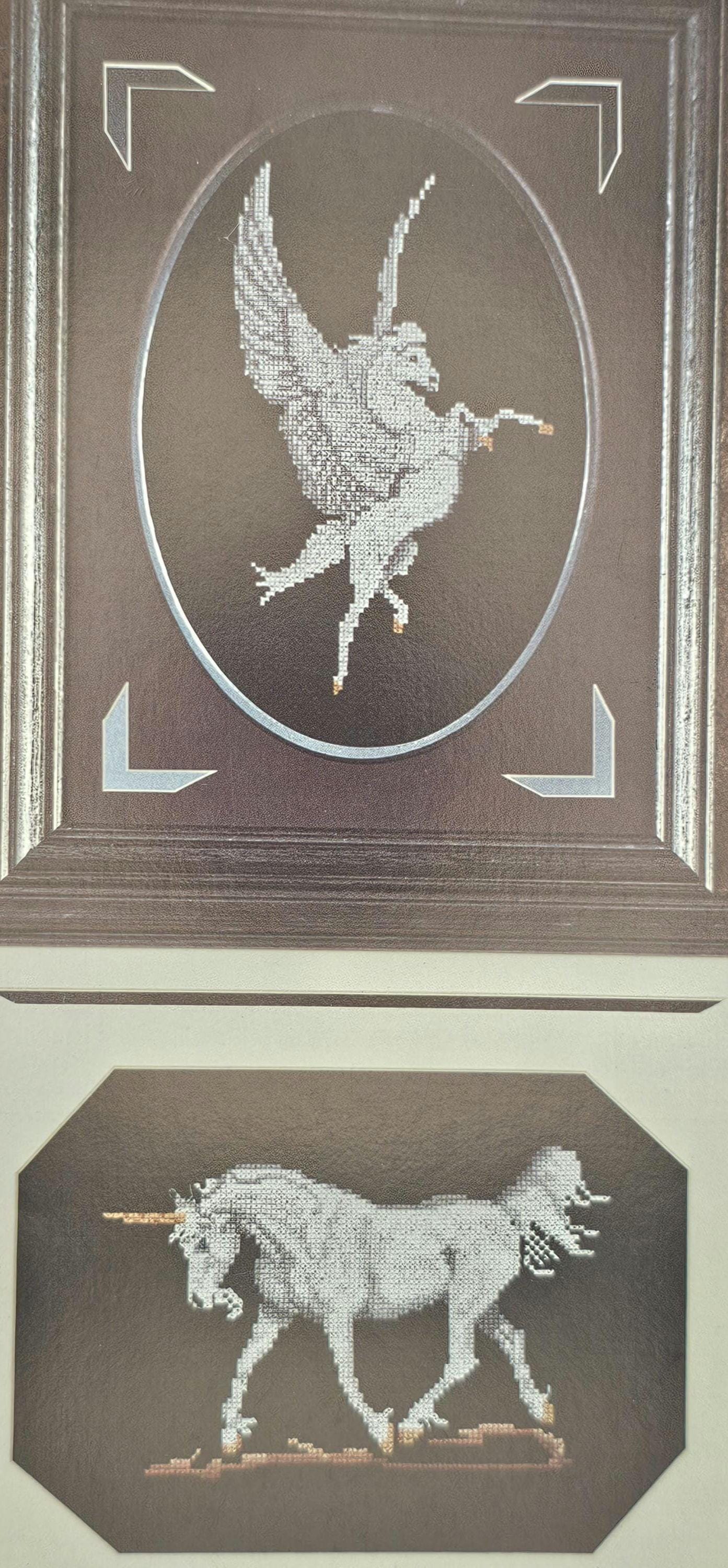 Pegasus and Unicorn Vintage Cross Stitch Pattern
