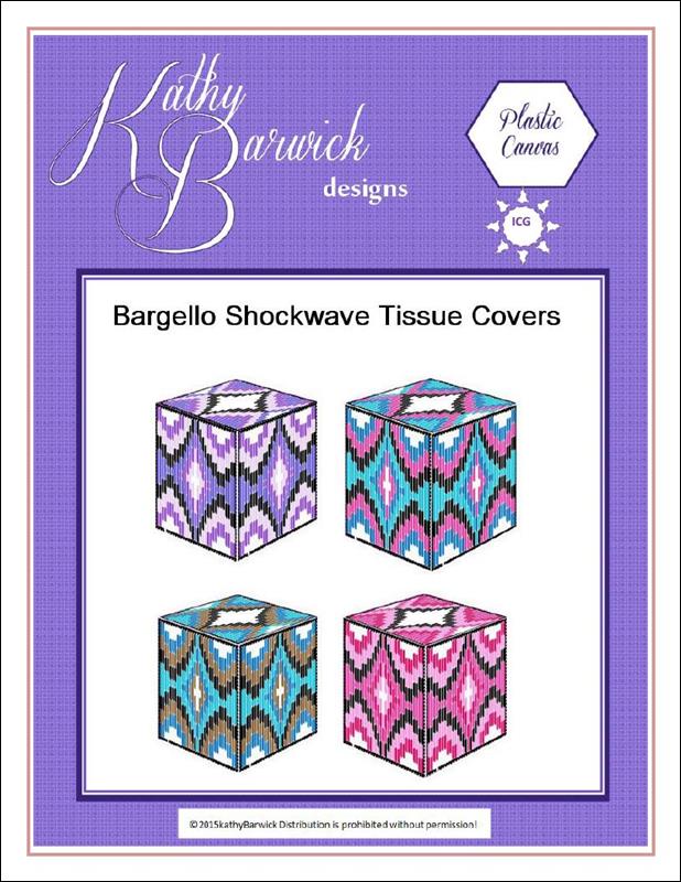 Plastic Canvas Tissue Box Covers by Kathy Barwick Designs