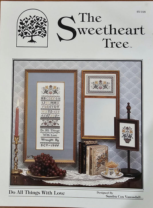 Do All Things With Love Vintage Cross Stitch Pattern