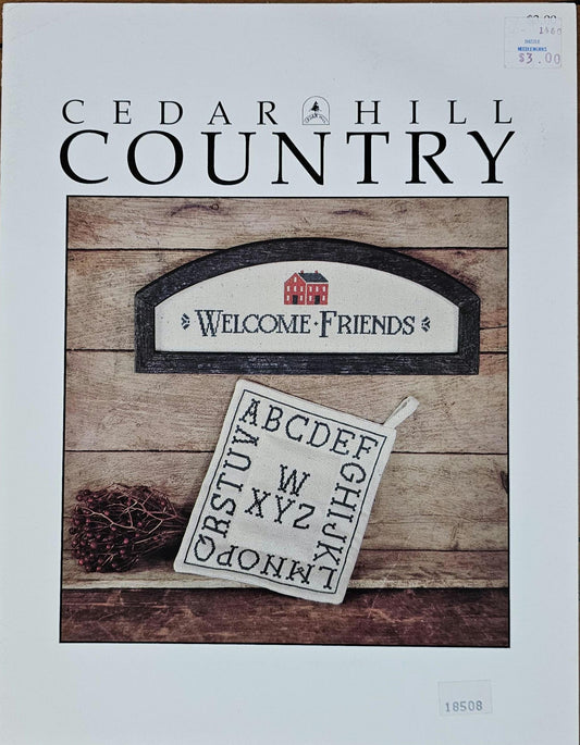 Welcome Friends Vintage Cross Stitch Pattern