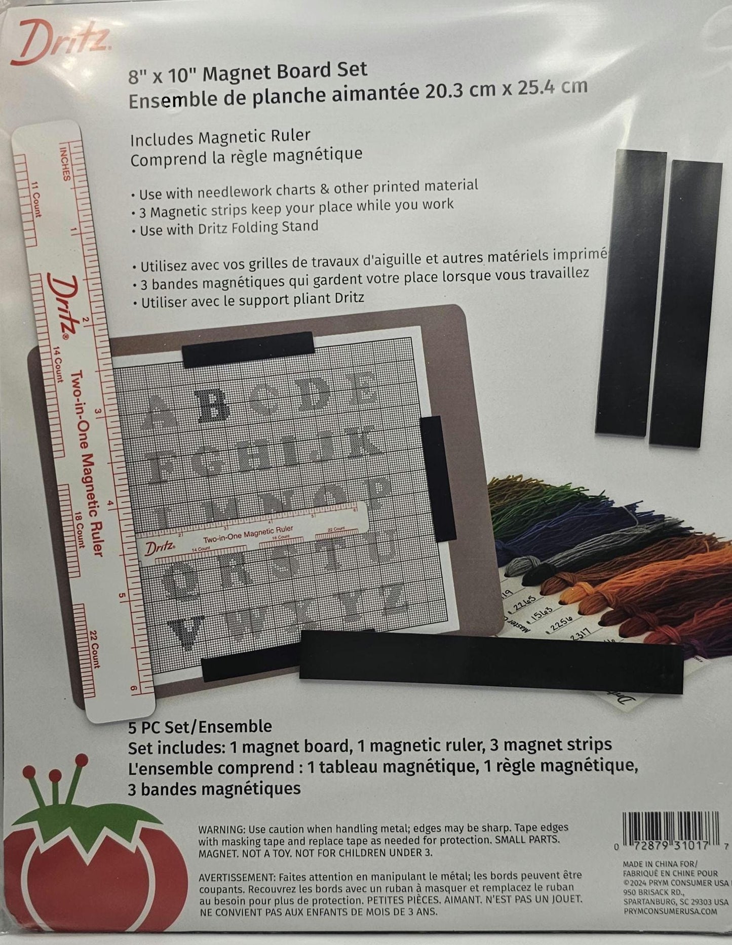 8x10 Magnet Board Set Chart Holder Pattern Holder