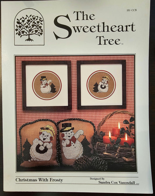 Christmas with Frosty Vintage Cross Stitch Pattern