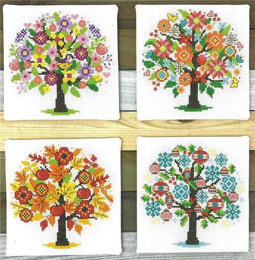 Seasonal Trees by Tiny Modernist