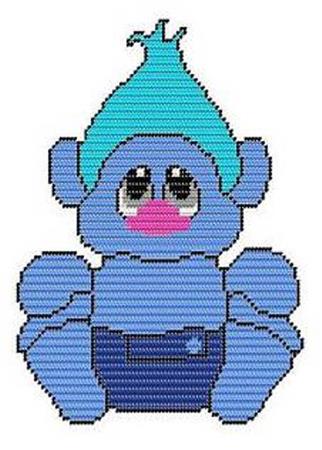 Baby Troll Plastic Canvas Pattern