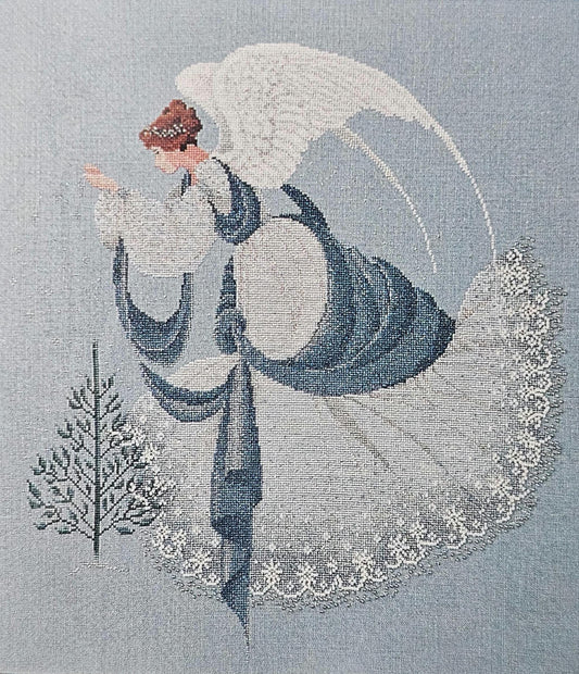 Ice Angel Vintage Cross Stitch Pattern: Lavender and Lace