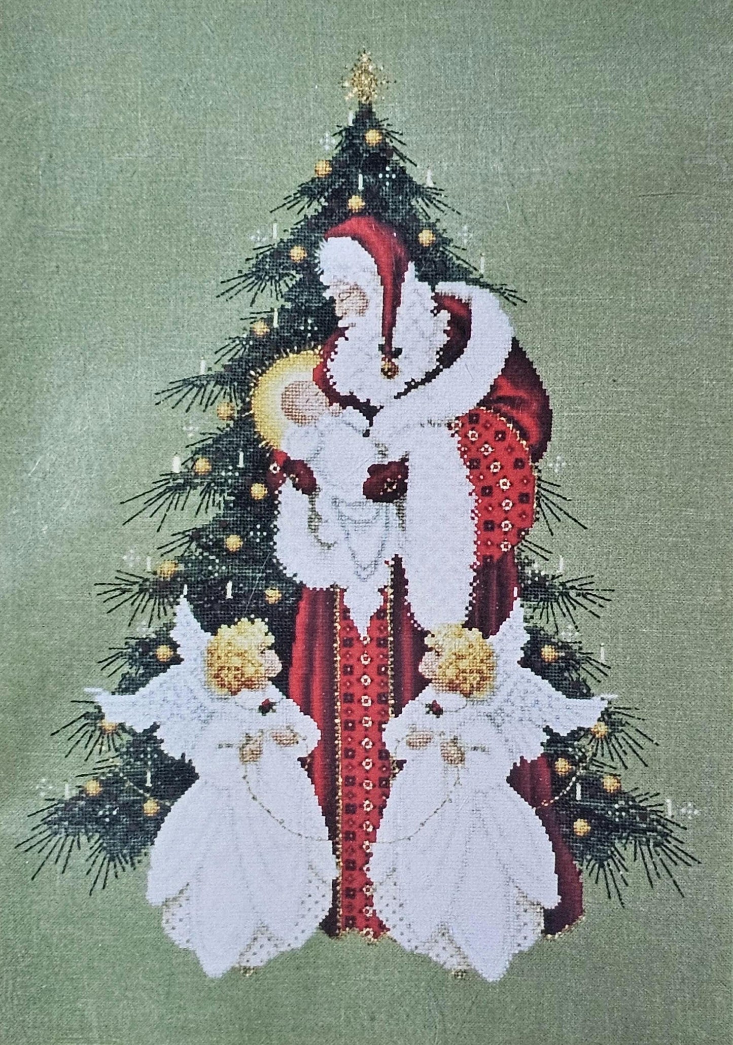 Song of Christmas Vintage Cross Stitch Pattern: Lavender and Lace