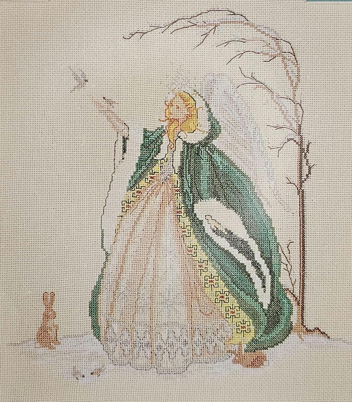 Snow Angel Vintage Cross Stitch Pattern