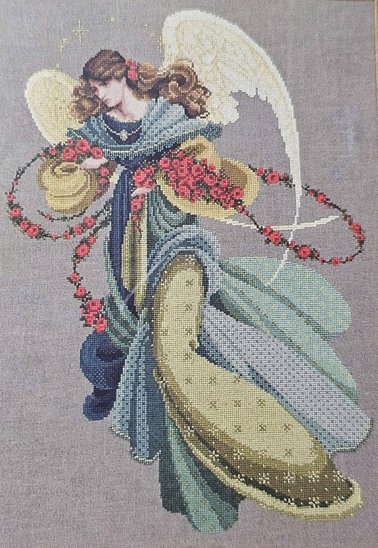 Angelica Vintage Cross Stitch Pattern: Lavender and Lace