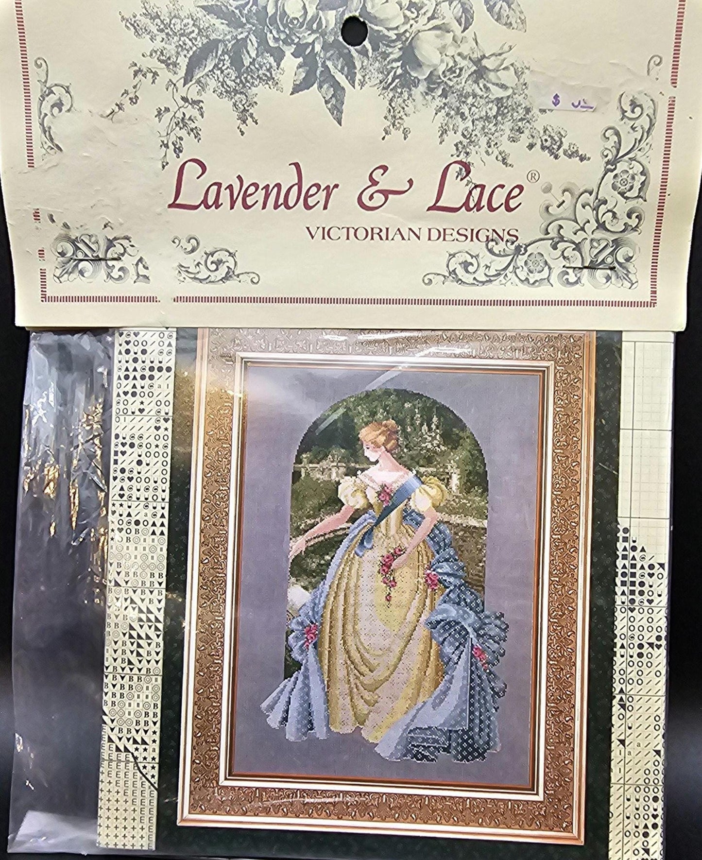 Queen Anne's Vintage Cross Stitch Pattern Lavender and Lace