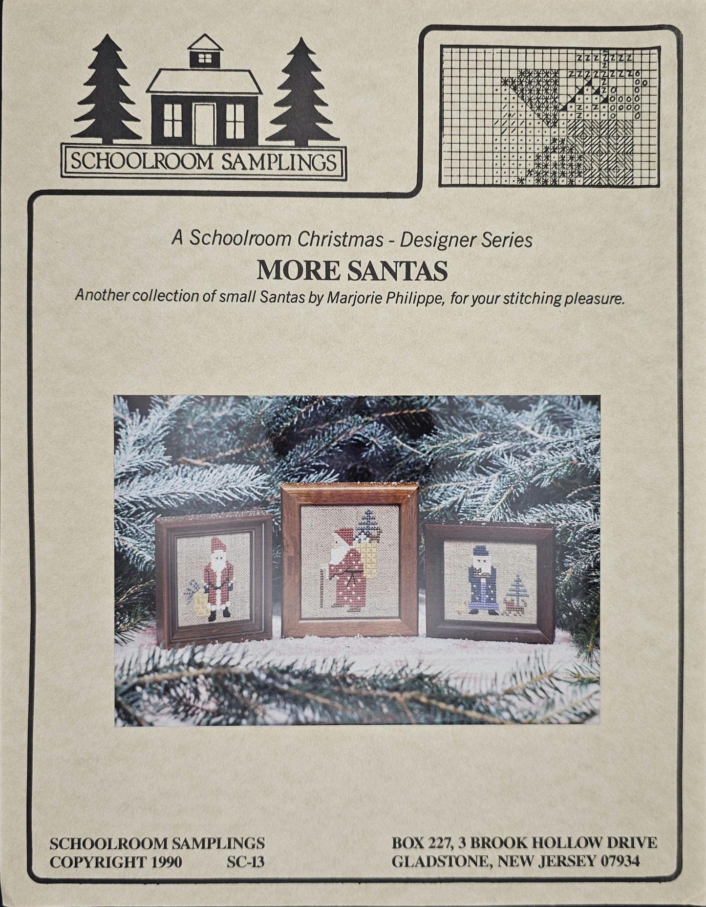 More Santas Vintage Cross Stitch Pattern