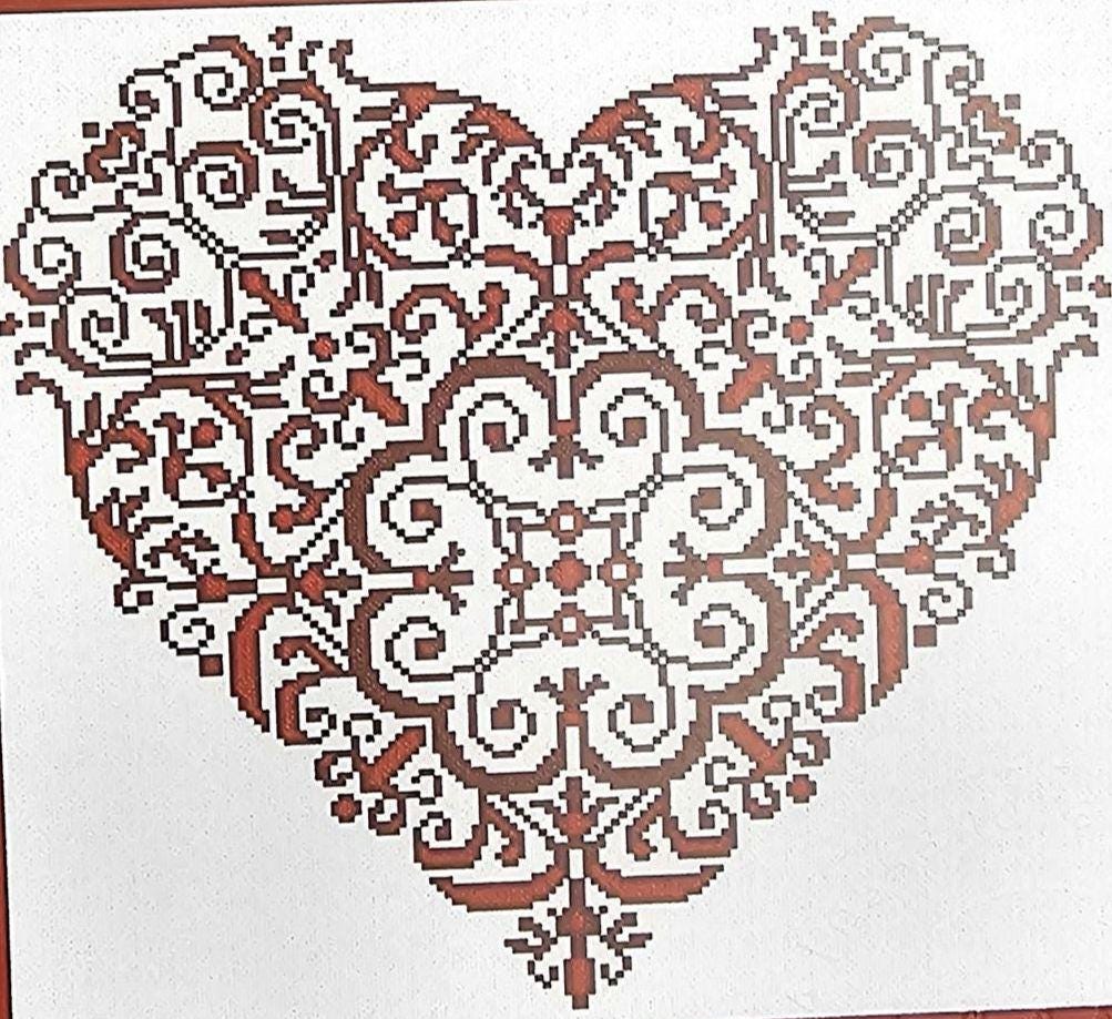 Victorian Heart Cross Stitch Pattern: Alessandra Adelaide Needleworks