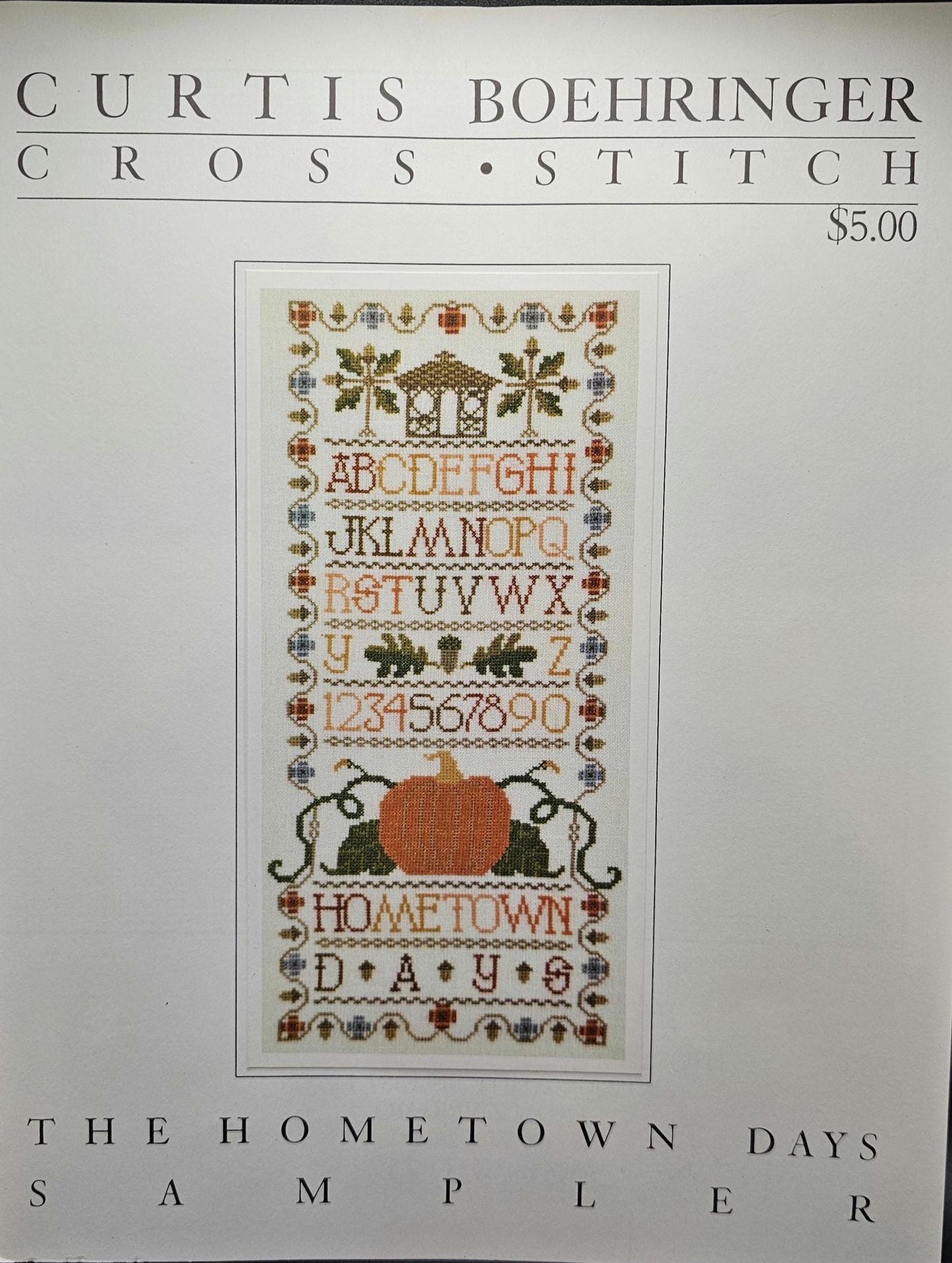 The Hometown Days Sampler Vintage Cross Stitch Pattern