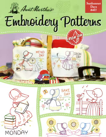 Aunt Martha's Embroidery Patterns Sunbonnet Days