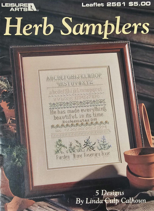 Herb Sampler Vintage Cross Stitch Pattern