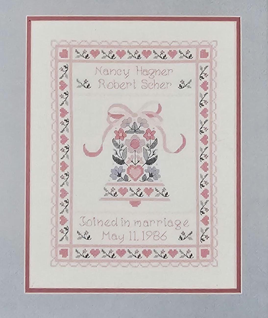 Wedding Bell Vintage Cross Stitch Pattern