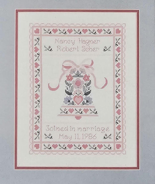 Wedding Bell Vintage Cross Stitch Pattern