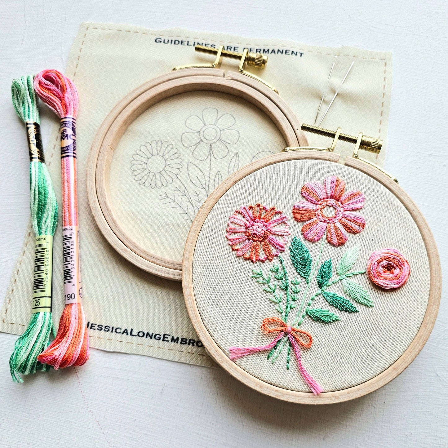 Floral Trio Embroidery Kit & eCourse