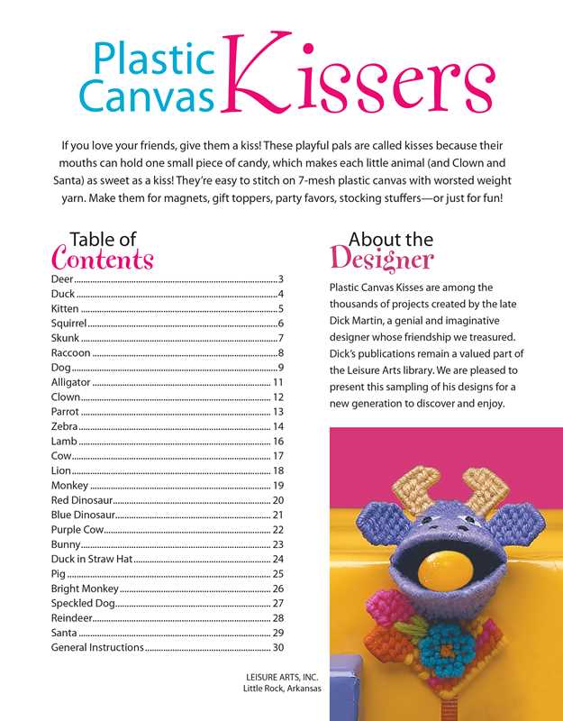 Plastic Canvas Kissers by Dick Martin