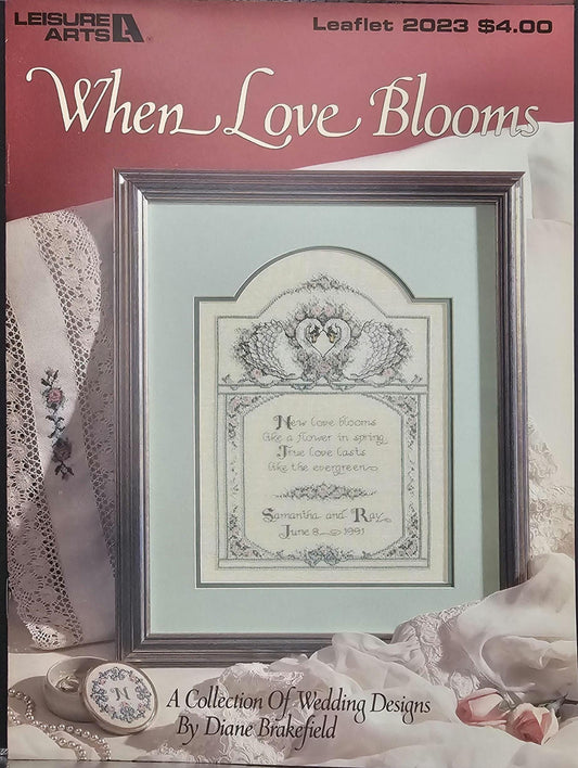 \When Love Blooms Vintage Cross Stitch Pattern