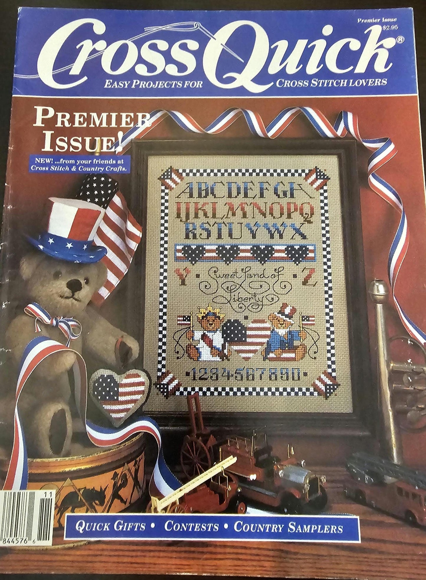 Vintage Cross Stitch Magazine Cross Quick Premiere 1988
