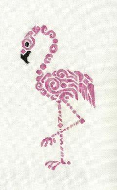 Tribal Flamingo by White Willow Stitching