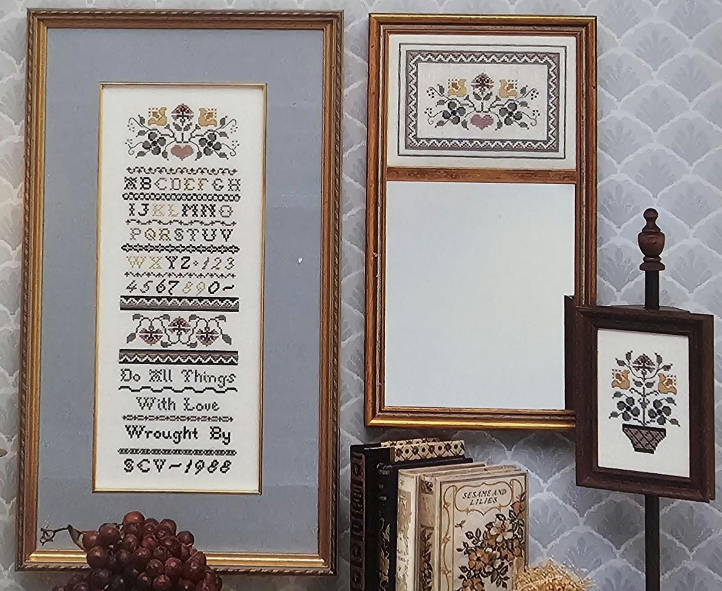 Do All Things With Love Vintage Cross Stitch Pattern