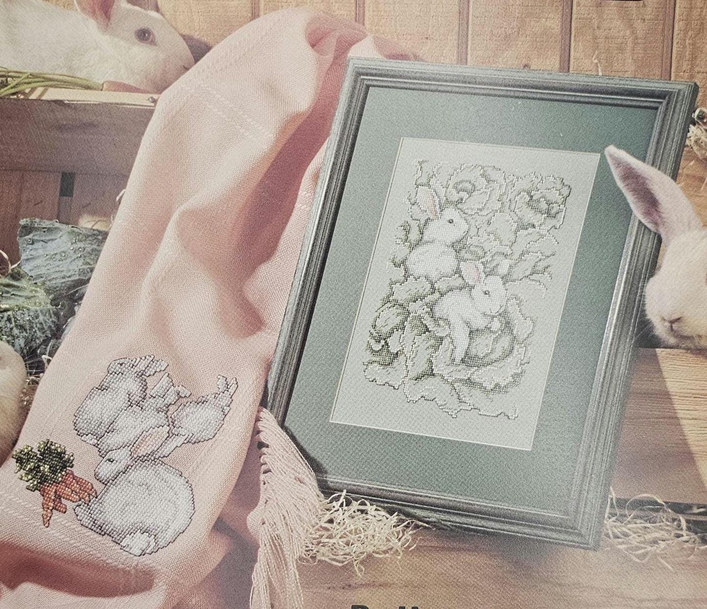 Les Lapins Vintage Cross Stitch Pattern