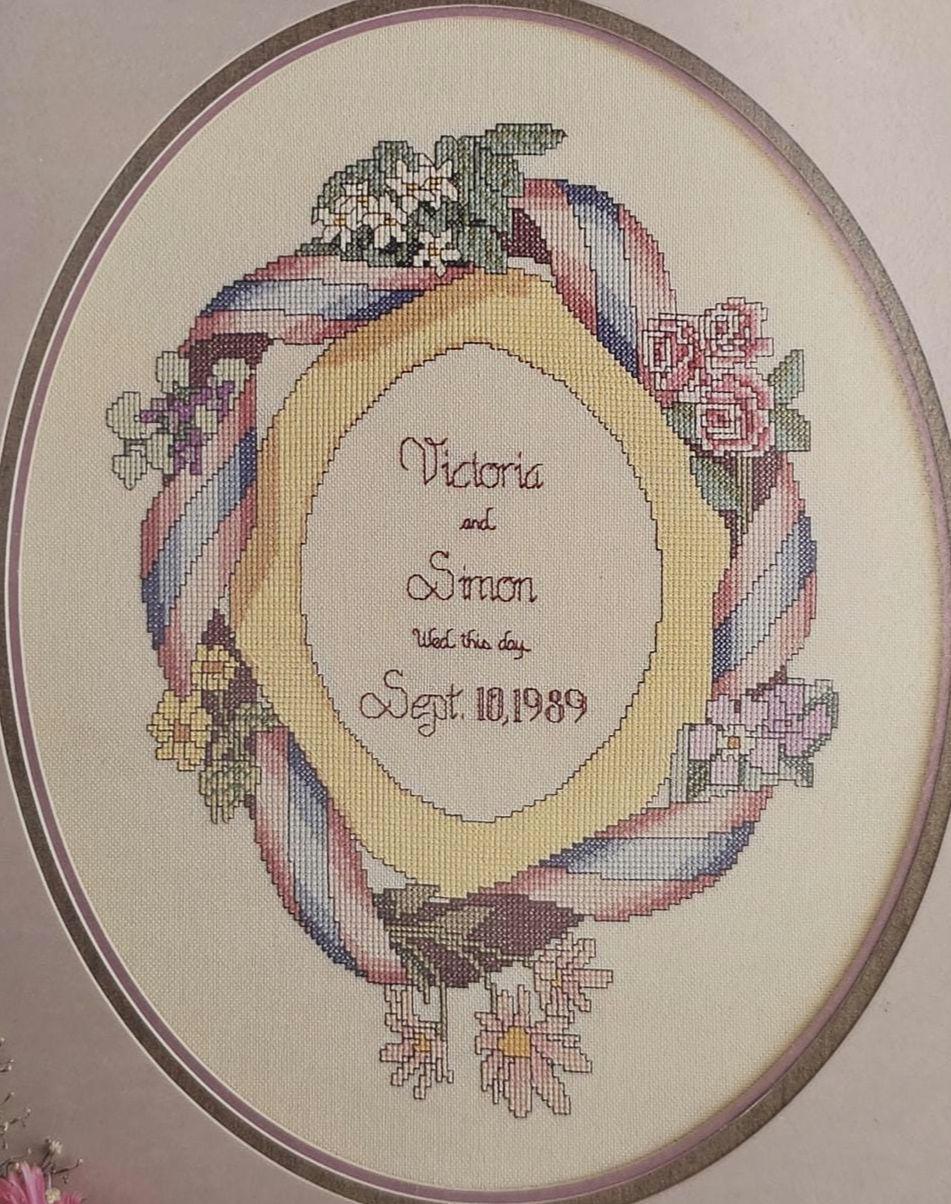 Wedding Romance Vintage Cross Stitch Pattern