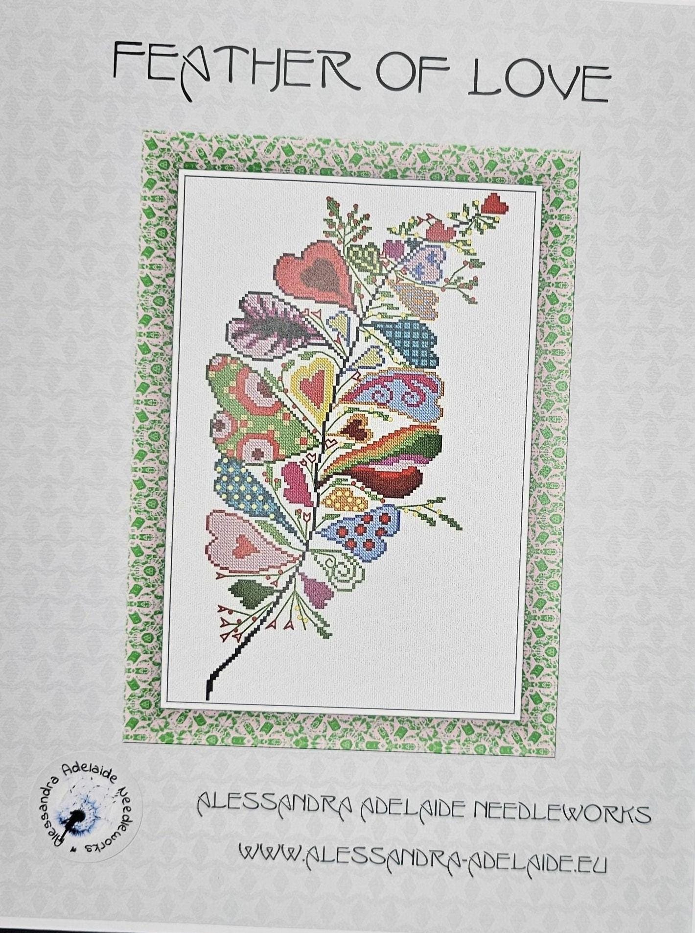 Feather of Love Cross Stitch Pattern