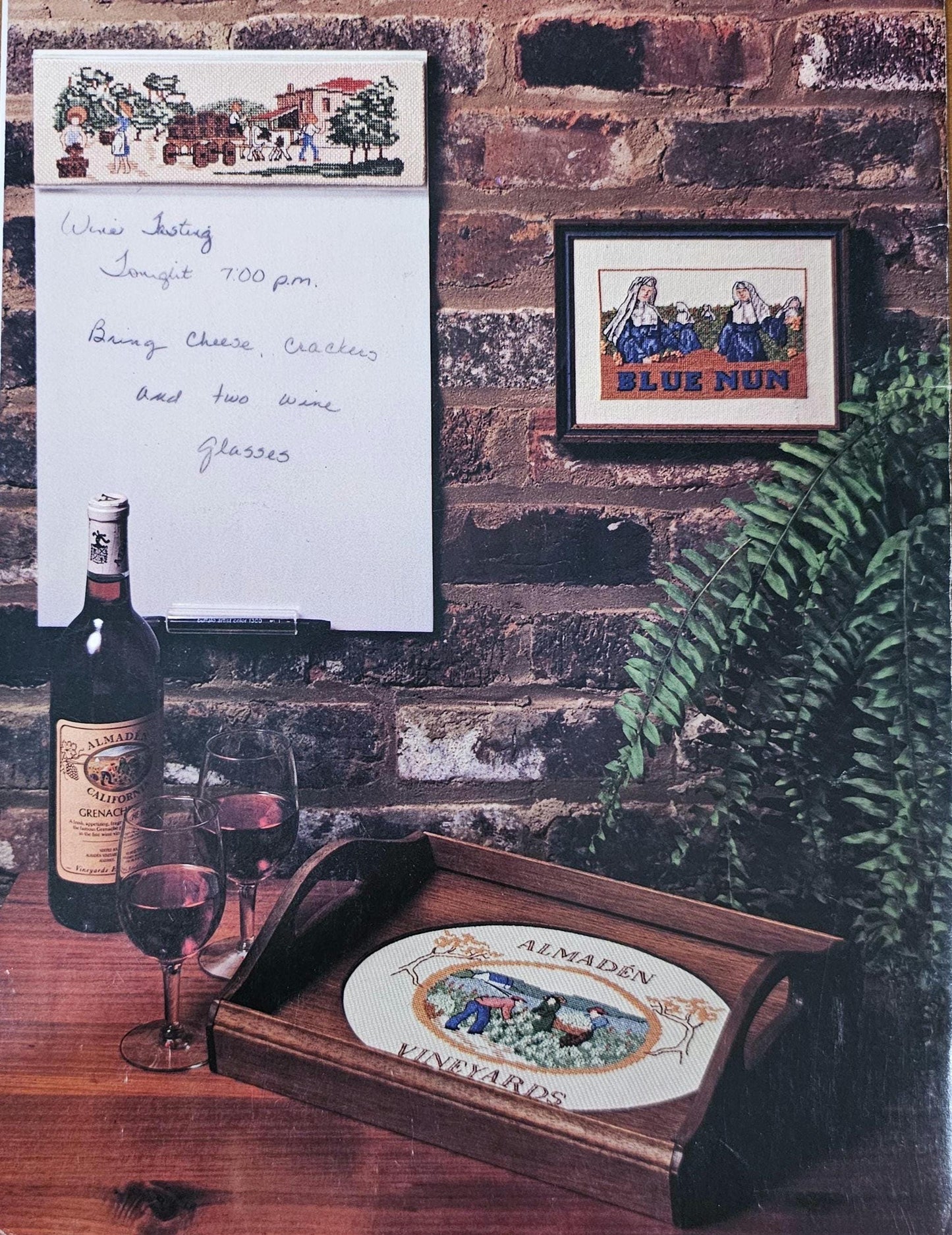 Vineyards, and Vintages Vintage Cross Stitch Pattern