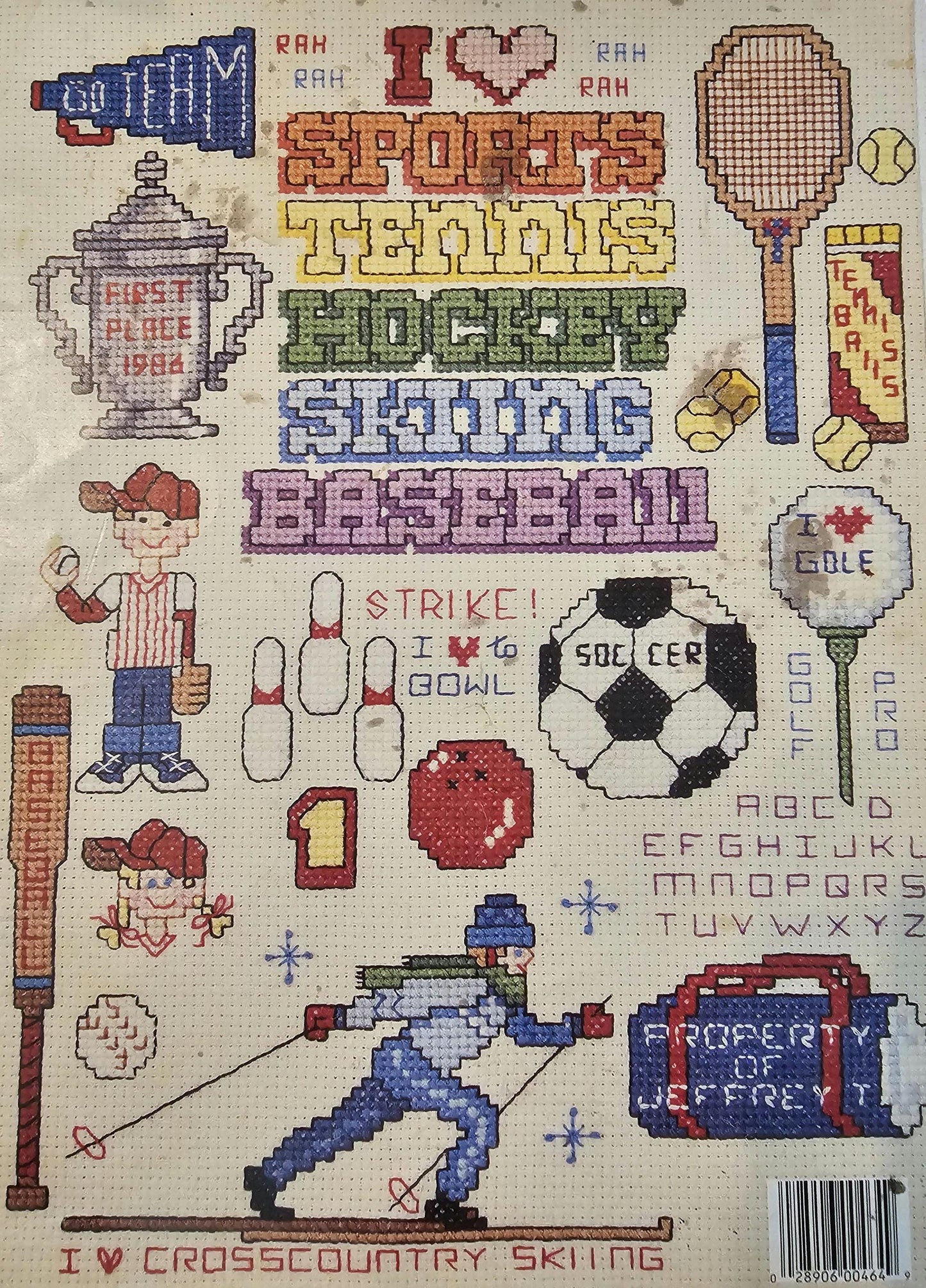 Sports Page Mini Series Vintage Cross Stitch Pattern
