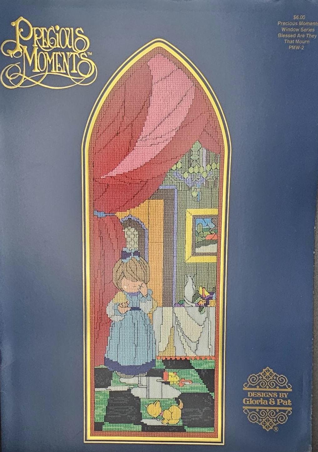 Precious Moments Stained Glass Window Vintage Cross Stitch Pattern