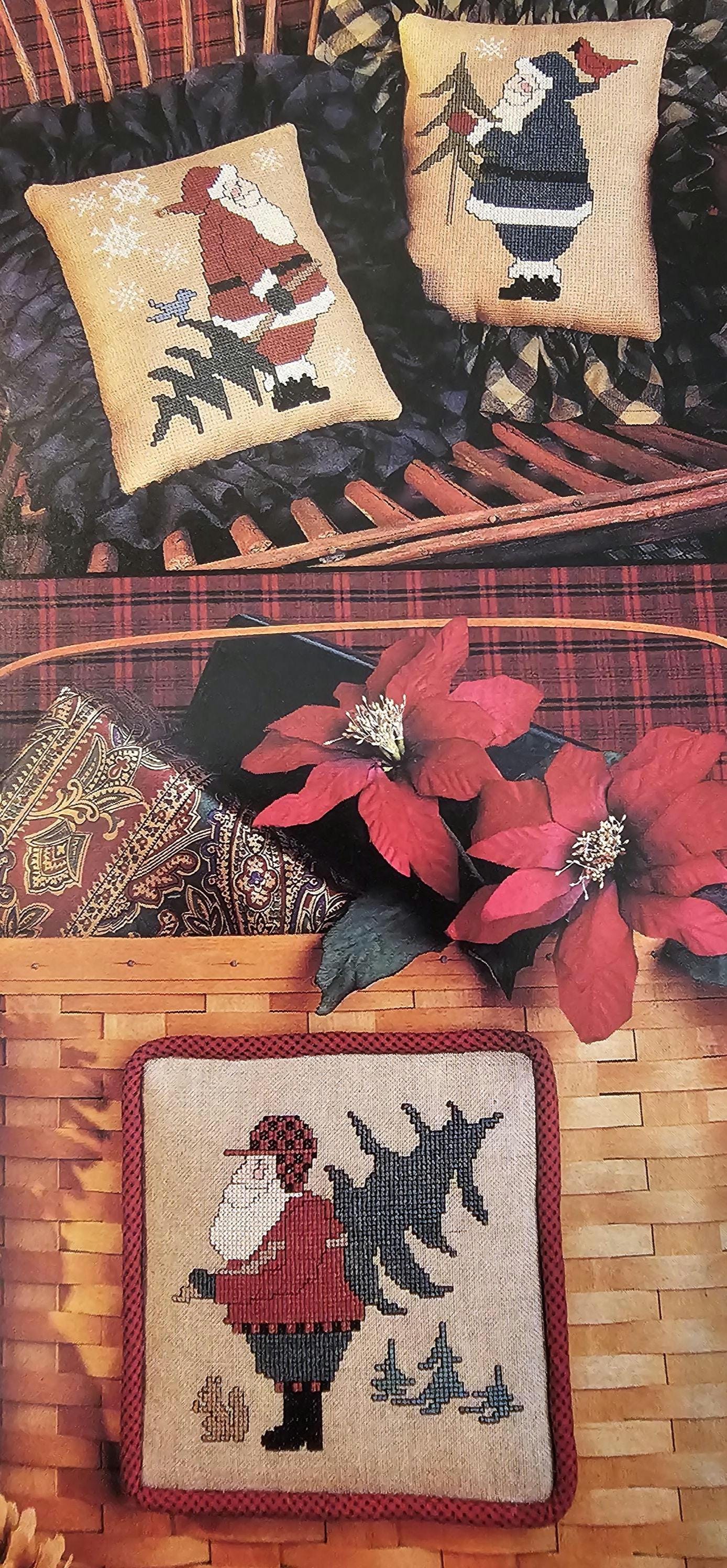 Santas Tree Farm Vintage Cross Stitch Pattern