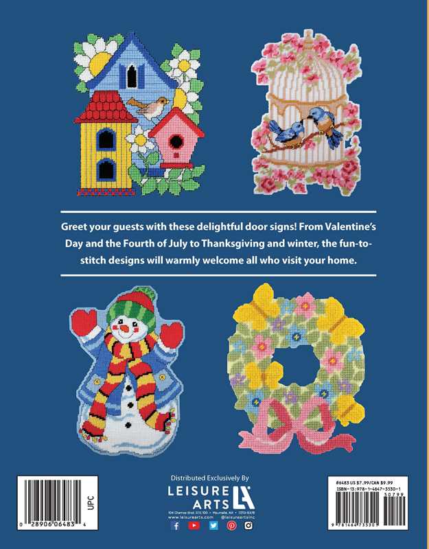 Seasonal Door Signs Plastic Canvas by Herrschner