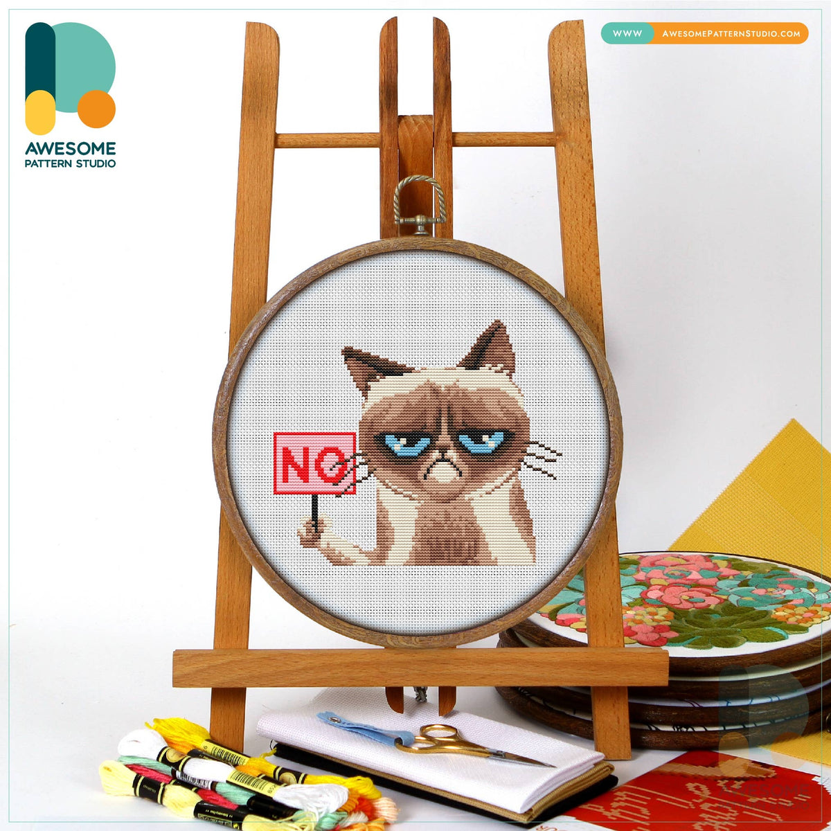 CS1662 Grumpy Cat NO, Counted Cross Stitch Kit